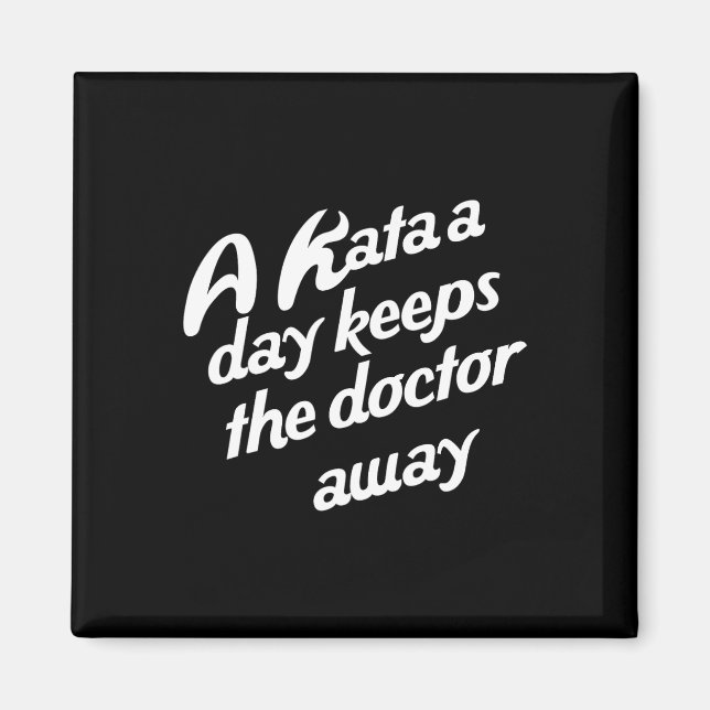 Karat. Traditionell Shotokan Karate Dojo Magnet (Framsidan)