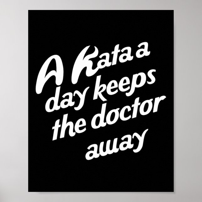 Karat. Traditionell Shotokan Karate Dojo Poster (Framsidan)