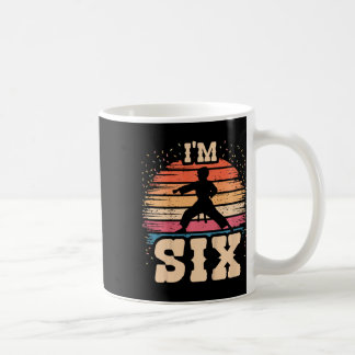 Karate 6 Year Old Birthday Boy Girl 6e Karate Bir Kaffemugg