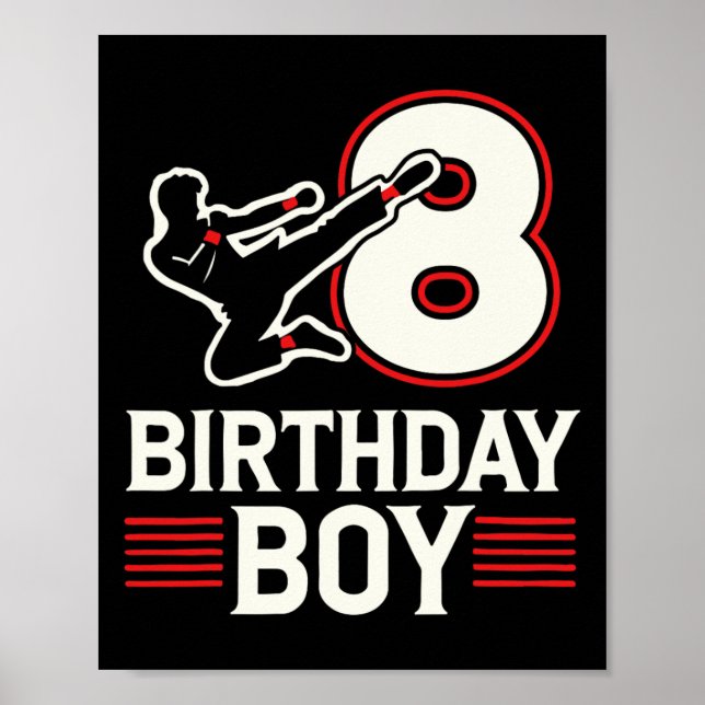 Karate 8 Birthday Boy Poster (Framsidan)