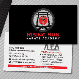 Karate Academy - Torii grind, Sol och Kanji Visitkort