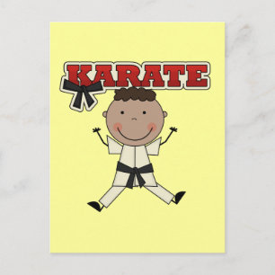 KARATE - African American Boy Tshirts and Gifts Vykort