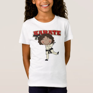 KARATE - afrikansk amerikanflickaT-tröja och gåv Tee Shirt