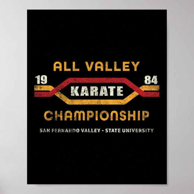 Karate All Valley 1984 Manar Womens Kid Funny Grap Poster (Framsidan)