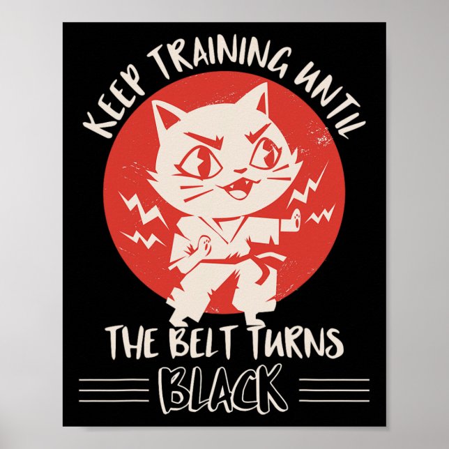 Karate Apparat Karate Quote Clothes Cats Poster (Framsidan)