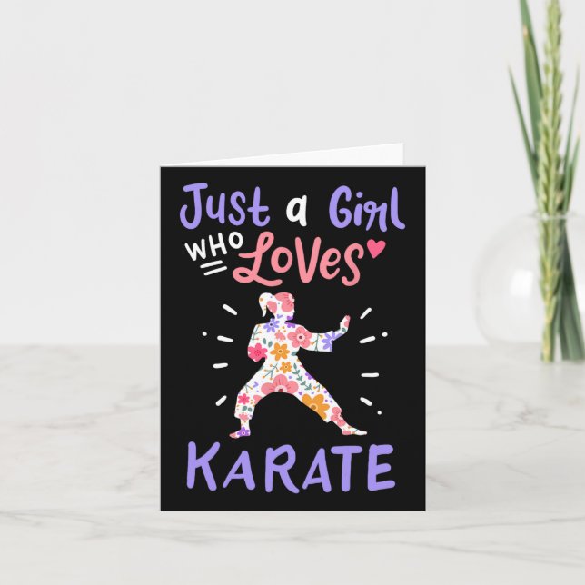 Karate är bara en flicka som Kärlek Karate Gift Kort (Framsida)