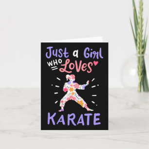 Karate är bara en flicka som Kärlek Karate Gift Kort