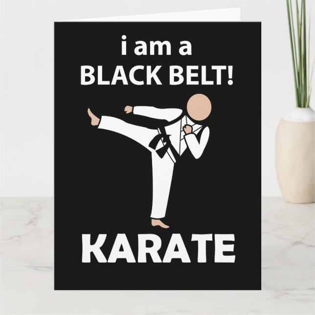 Karate är jag svart bälte Karate Kort (Framsida)