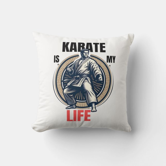 Karate är mitt liv - Karate Design Kudde (Framsida)