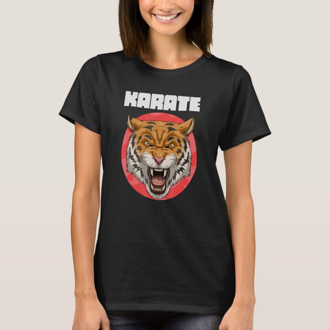 Karate Arg Tiger T Shirt (Framsida)