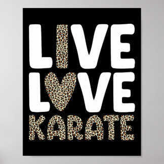 Karate Art För manar Women Kids Martial Arts Black Poster