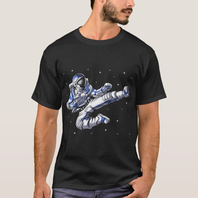 Karate Astronaut T Shirt (Framsida)