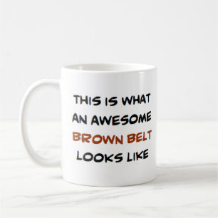 karate bälte brun, fantastisk kaffemugg