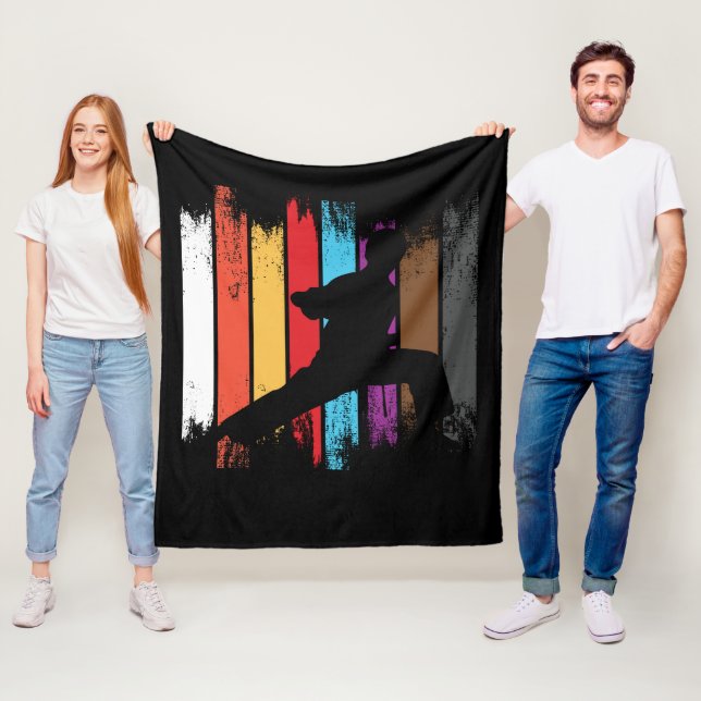 Karate Bälte Färg Silhouette Fleecefilt (På plats)