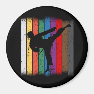 Karate Bälte Färg Silhouette Magnet