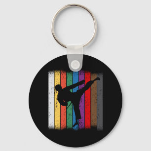 Karate Bälte Färg Silhouette Nyckelring