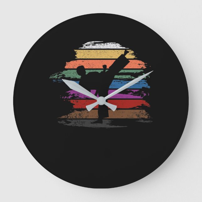 Karate Bälte Färg Stor Klocka (Framsida)