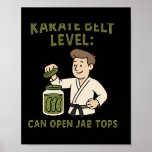 Karate Bälte kan öppna Burk Toppar Martial Arts N Poster