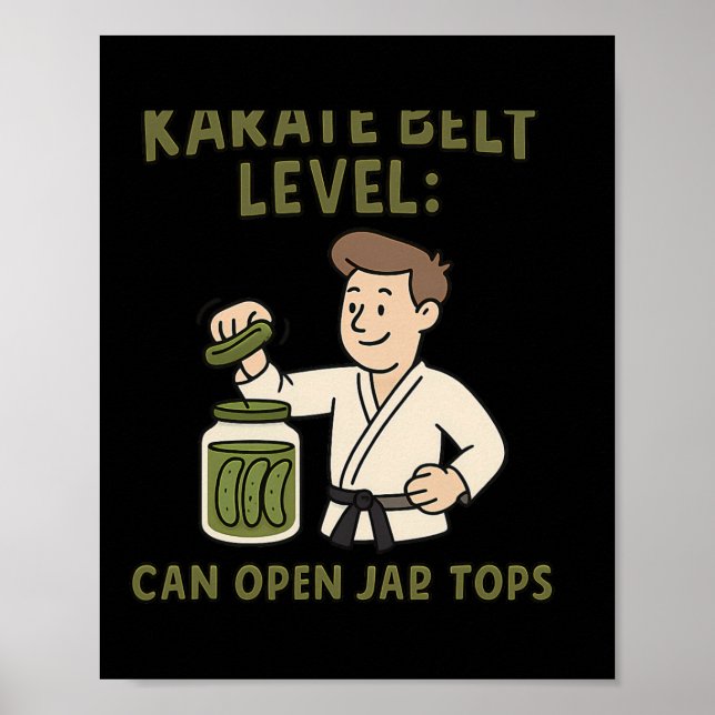 Karate Bälte kan öppna Burk Toppar Martial Arts N Poster (Framsidan)