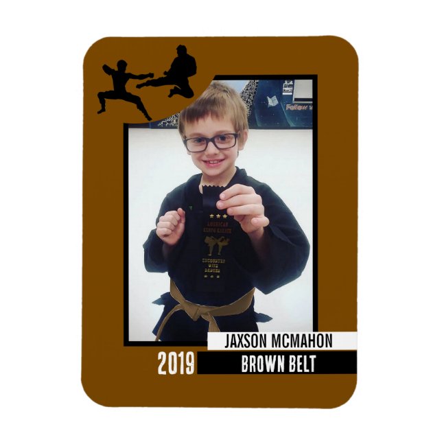 Karate Bälte prechievement Flexible Photo Magnet (Vertikal)