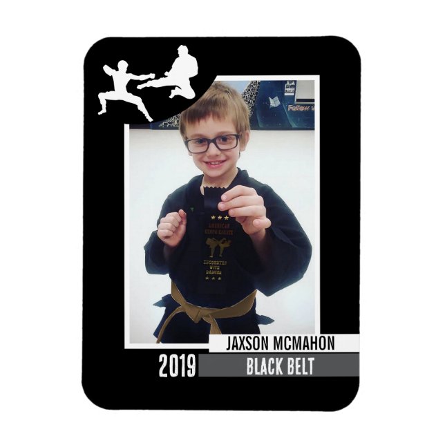 Karate Bälte prechievement Flexible Photo Magnet (Vertikal)