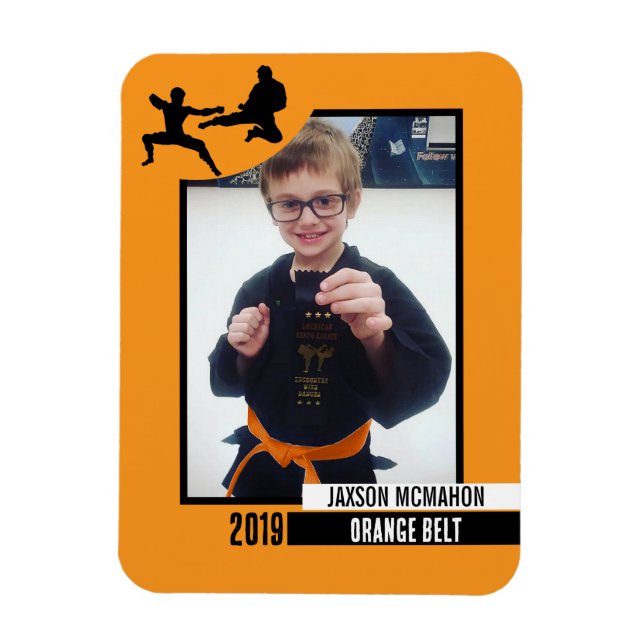 Karate Bälte prechievement Flexible Photo Magnet (Vertikal)
