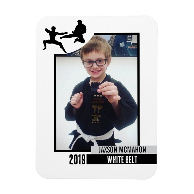 Karate Bälte prechievement Flexible Photo Magnet (Vertikal)