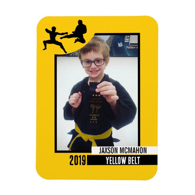Karate Bälte prechievement Flexible Photo Magnet (Vertikal)