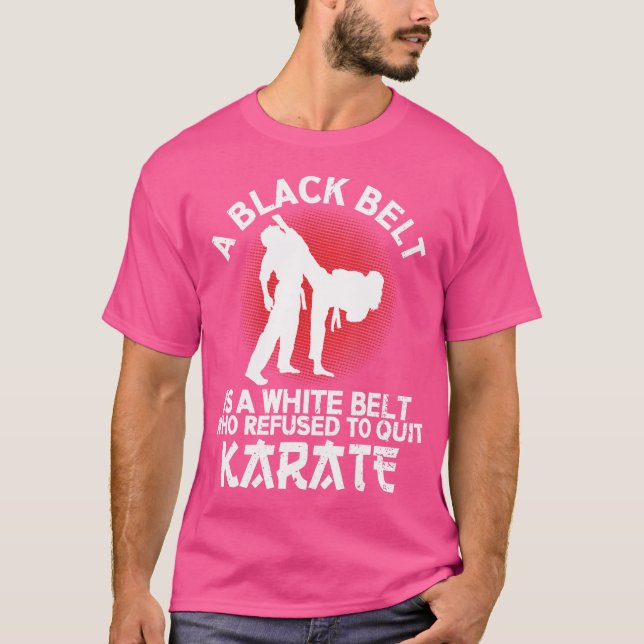 Karate Bälte Shirt Karate Silhouette T Shirt Marti (Framsida)