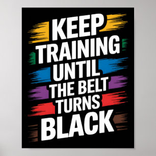 Karate Bälte Taekwondo Training Martial Art Promot Poster