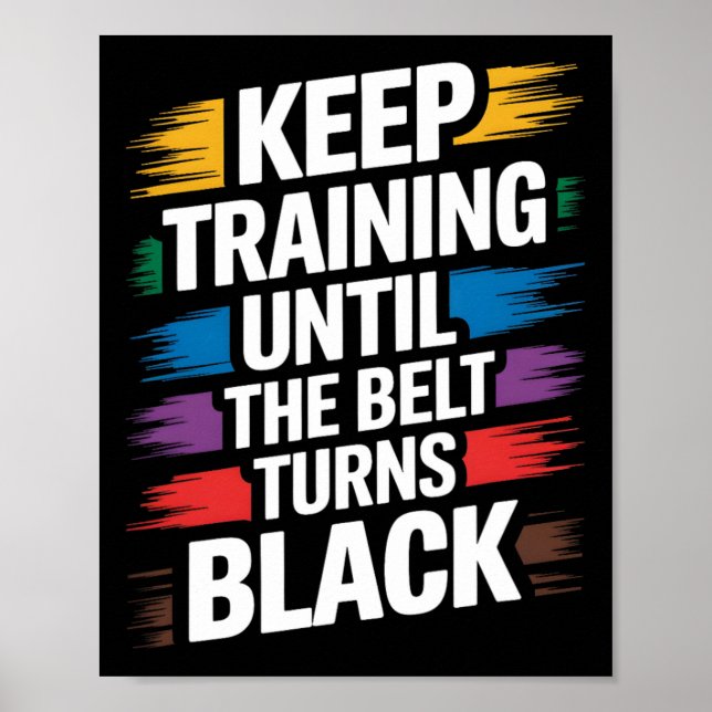 Karate Bälte Taekwondo Training Martial Art Promot Poster (Framsidan)