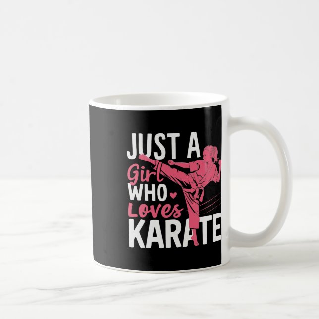 Karate bara en flicka som Kärlek Karate martialkon Kaffemugg (Höger)