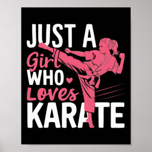 Karate bara en flicka som Kärlek Karate martialkon Poster