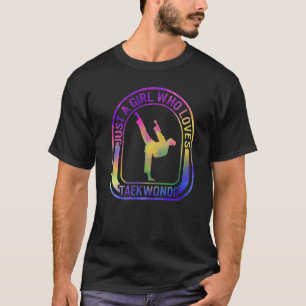 Karate Bara en flicka som Kärlek Taekwondo Fighter T Shirt