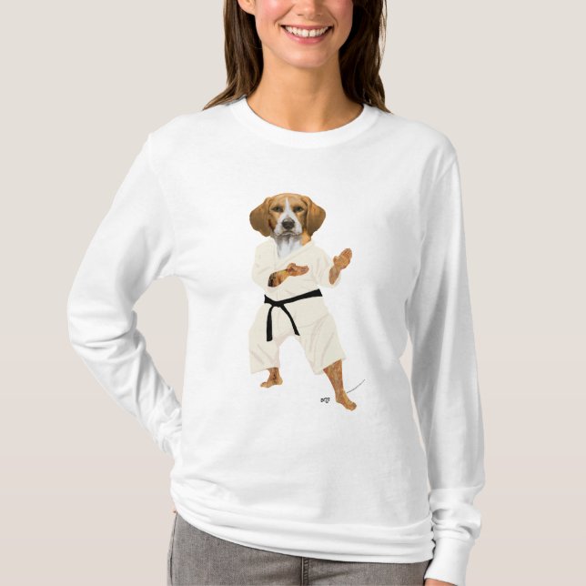 Karate Beagle T-shirt (Framsida)