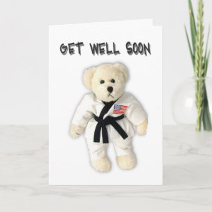 Karate Bear Get well-kort snart Kort