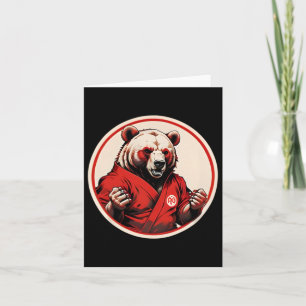 Karate Bear Plush - Martial Arts Inspired Red Home Kort