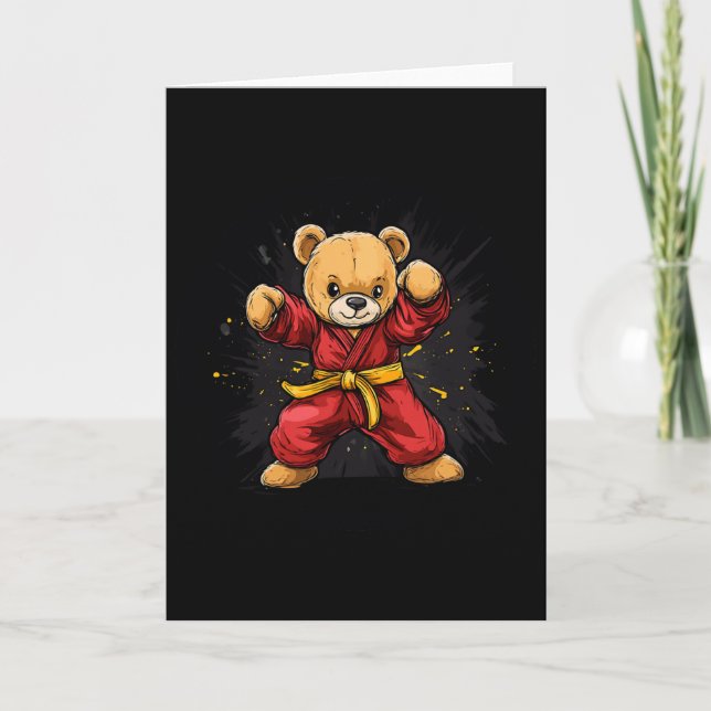 Karate Bear With Power And Precision For Kids  Kort (Framsida)