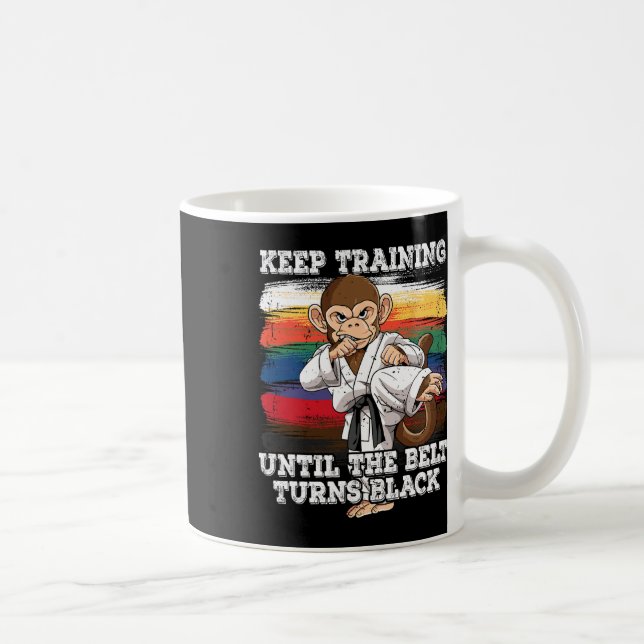 Karate Behålla Training tills Bälte blir svart 1 Kaffemugg (Höger)