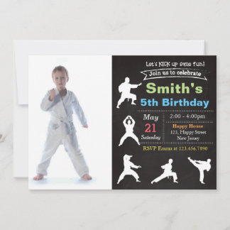 Karate Birthday-inbjudan Inbjudningar