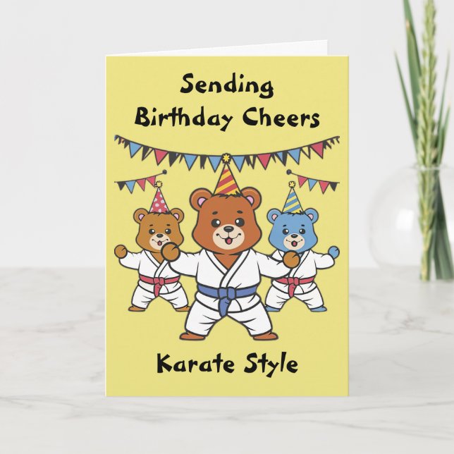 Karate Birthday Kort (Framsida)