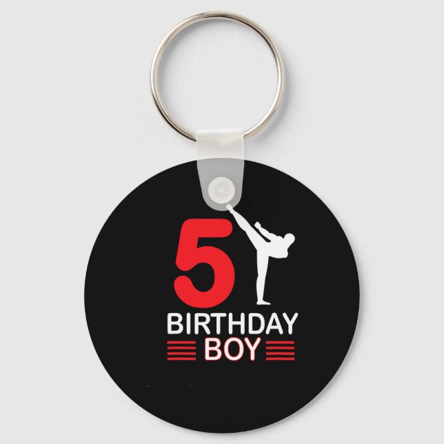 Karate Birthday Tee Boy Gift Kids Taekwondo 2 Nyckelring (Framsida)