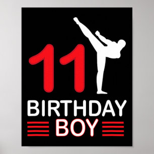Karate Birthday Tee Boy Gift Kids Taekwondo 3 Poster
