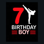 Karate Birthday Tee Boy Gift Kids Taekwondo 5 Poster<br><div class="desc">Karate Birthday Tee Boy Gift Kids Taekwondo 5</div>