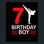 Karate Birthday Tee Boy Gift Kids Taekwondo 5 Poster<br><div class="desc">Karate Birthday Tee Boy Gift Kids Taekwondo 5</div>
