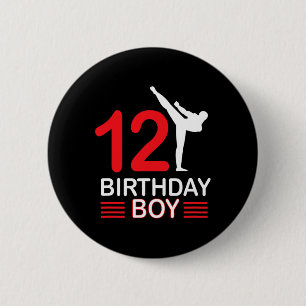 Karate Birthday Tee Boy Gift Kids Taekwondo 6 Knapp