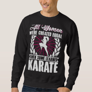 Karate Black Bälte Gi Alla kvinnor Skapades. Lång Ärmad Tröja