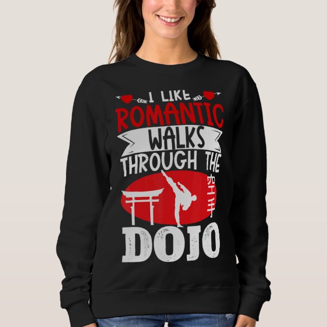 Karate Black Bälte Gi Uniform I gillar Romantic Wa T Shirt (Framsida)