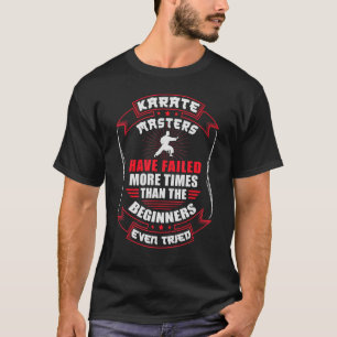 Karate Black Bälte Gi Uniform Karate Masters har F T Shirt