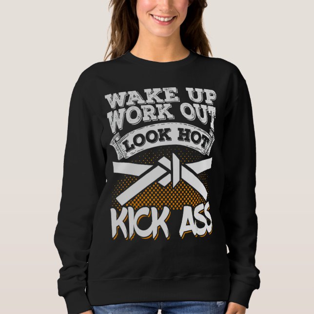 Karate Black Bälte Gi Uniform Wake Upwork Outlook  T Shirt (Framsida)
